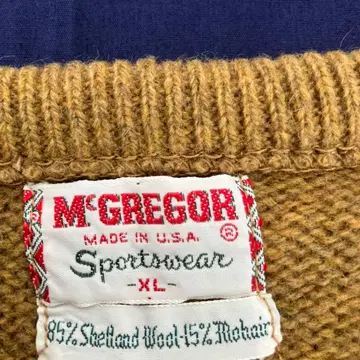 169/빈티지 McGREGOR 맥그리거 모헤어 니트 머스타드 50s60s