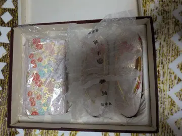 꽃무늬 조리와 백 세트 레트로