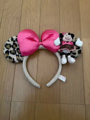 미니 마우스 레오파드 무늬 머리띠 미키