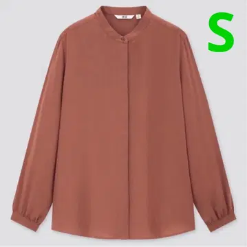 UNIQLO 레이온 밴드 카라 블라우스