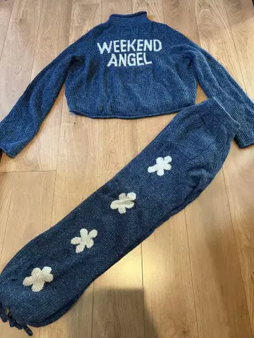 Irojikake 니트 셋업 네이비