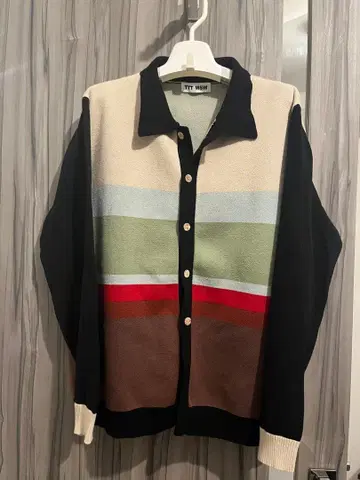 TTT_MSW 22AW Border Knit Cardigan