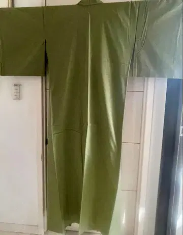 유키쓰무기 말차색 긴 기장 새상품급