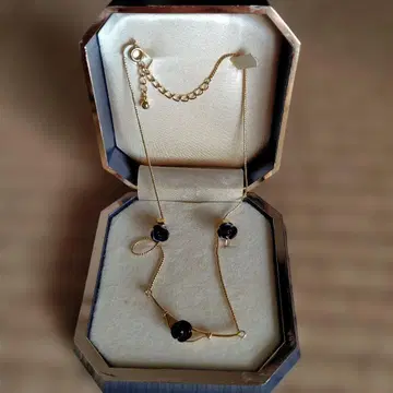 골드 블랙 장미 목걸이 귀찌