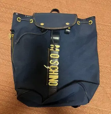 MOSCHINO 네이비 백팩
