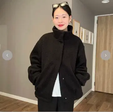 시마무라 ammy 콜라보 시프톤 보아 스탠드 블루종 블랙 L