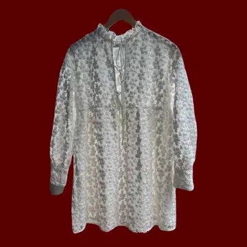 구조감 있는 원단 미니 원피스 S 퍼프 슬리브 ZARA