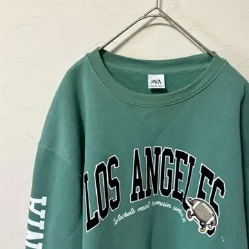 자라 ZARA 맨투맨 트레이닝복 오버 그린 계열 남성용 XL 사이즈