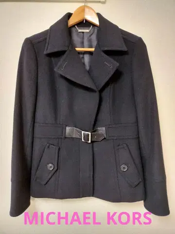 MICHAEL KORS 벨트 포함 블랙 하프 코트 9~11호