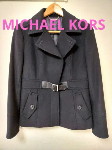 MICHAEL KORS 벨트 포함 블랙 하프 코트 9~11호