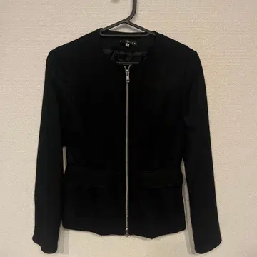 에스트네이션 노카라 자켓 블랙