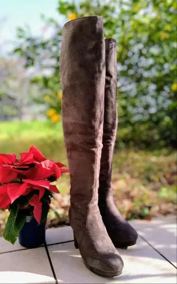 피치 존 롱 부츠 브라운