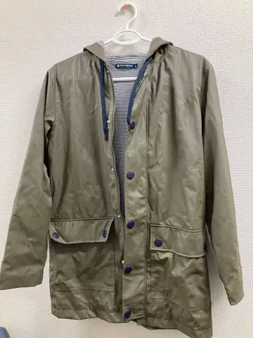 PETIT BATEAU 후드 부착 밴딩 XS 올리브 그린