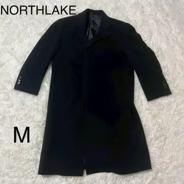 노스레이크 블랙 롱 코트 체스터 코트 M 울 캐시미어 혼방