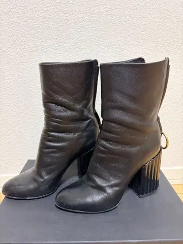 블랙 지퍼 숏부츠 힐링 포함