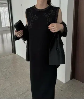 위루후리 willfully 니트 원피스