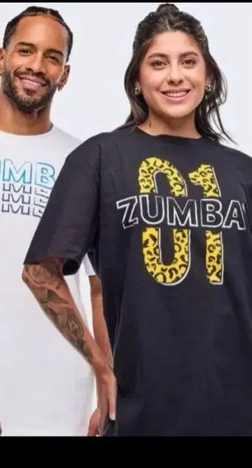 ZUMBA 미사용 새상품 레오파드 프린트 T셔츠