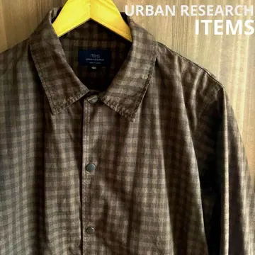 [ 귀여운 ] URBAN RESEARCH ITEMS 깅엄 체크 블루종
