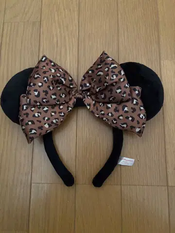 디즈니 레오파드 무늬 귀 머리띠 미키