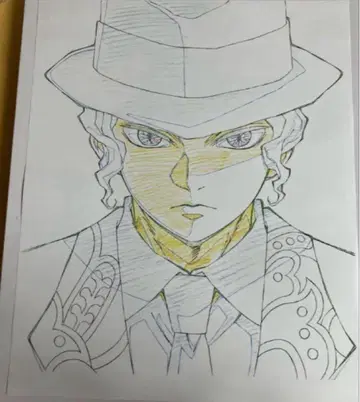 키부츠지 무잔 귀멸의 칼날 히노카미 혈풍담 원화 포스터