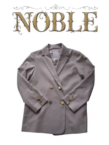 NOBLE 베이지 더블 브레스트 자켓