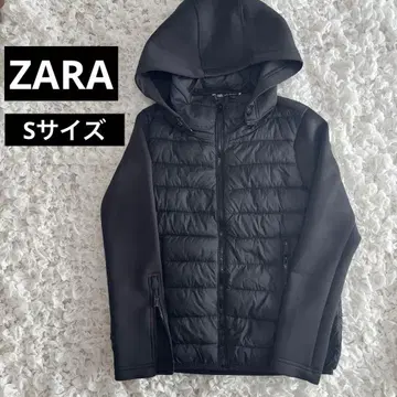 ZARA 후드 부착 블랙 다운 자켓 S 사이즈