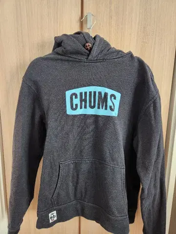 CHUMS 그레이 후드 부착 후드티 M