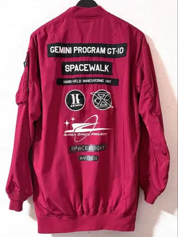 AVIREX 롱 기장 MA1 크림슨 (보르도) 프리 사이즈