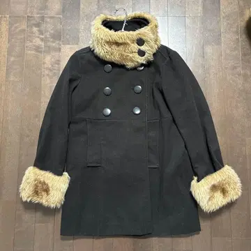 블랙 울 피코트 L 사이즈