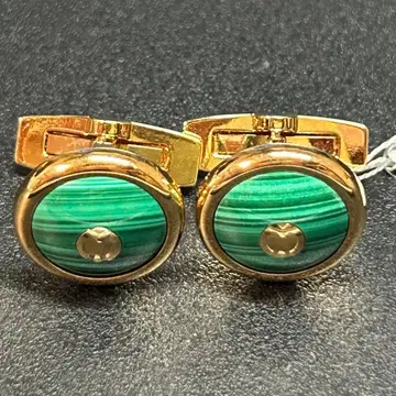 미사용 새상품 미러숀 맬러카이트 공작석 커프 링크스 커프스 단추