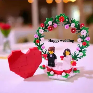 레고 웨딩 결혼 증명서 반지 필로우 웨딩 A-50
