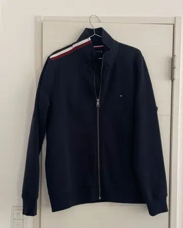 TOMMY HILFIGER 네이비 저지 블루종 아우터