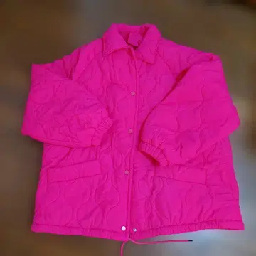 핑크 퀼팅 자켓