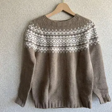 MORRIS & SONS 지롱 라무 노르딕 스웨터 모카 브라운