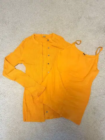 미라 오웬 리브 가디건 탱크탑 세트