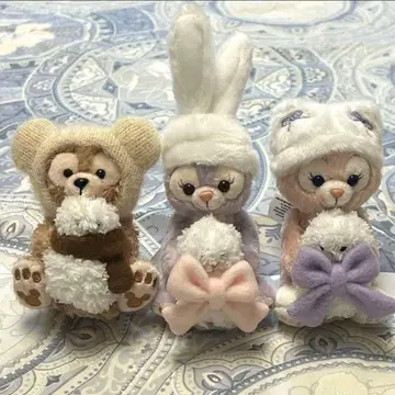 홍콩 디즈니 겨울 머리띠 커스텀 복슬복슬 마스코트 3종