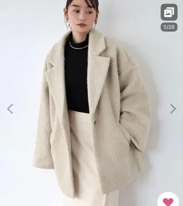 andme 보아 자켓 라이트 베이지