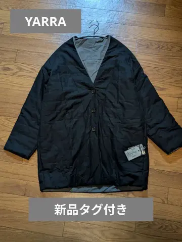 [택 포함 새상품] YARRA 야라 리버서블 충전솜 코트 블랙 x 그레이