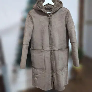 자라 무스탕풍 롱 코트