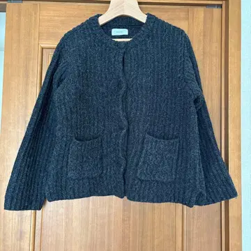 sosotto 다크 그레이 두꺼운 원단 가디건