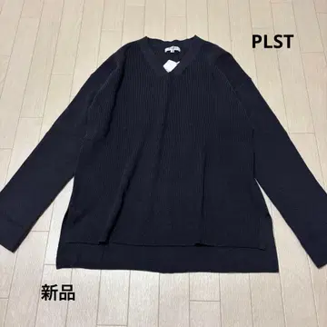 택 포함 새상품 브라스 V넥 릴랙스 니트 그레이 size M