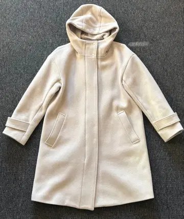 후드 부착 울 코트 allureville