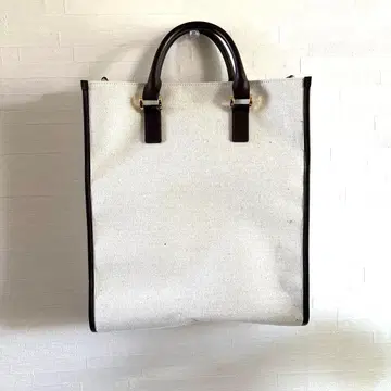 CTHY LEATHER JUTE TOTE BAG