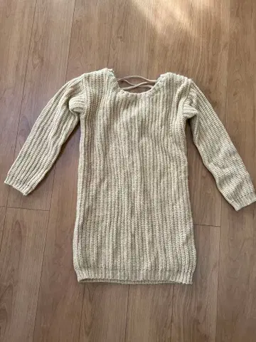 rienda 리브 편직 레이스업 미니 원피스 S 사이즈