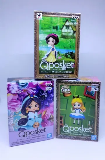 Qposket 디즈니 캐릭터 3체 세트