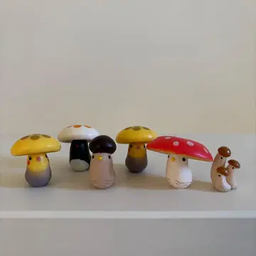 버섯잉꼬 가챠 6개 세트 시크릿 포함