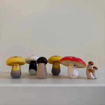 버섯잉꼬 가챠 6개 세트 시크릿 포함