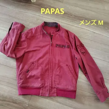 PAPAS 파파스 자수 로고 빨간색 점퍼