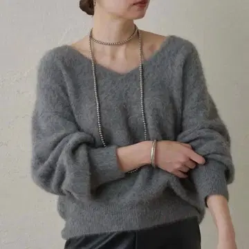 [ loungedress ] FUR 캐시미어 니트