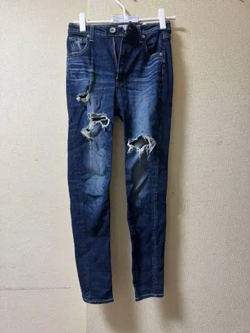 데미지 가공 스키니 데님 M